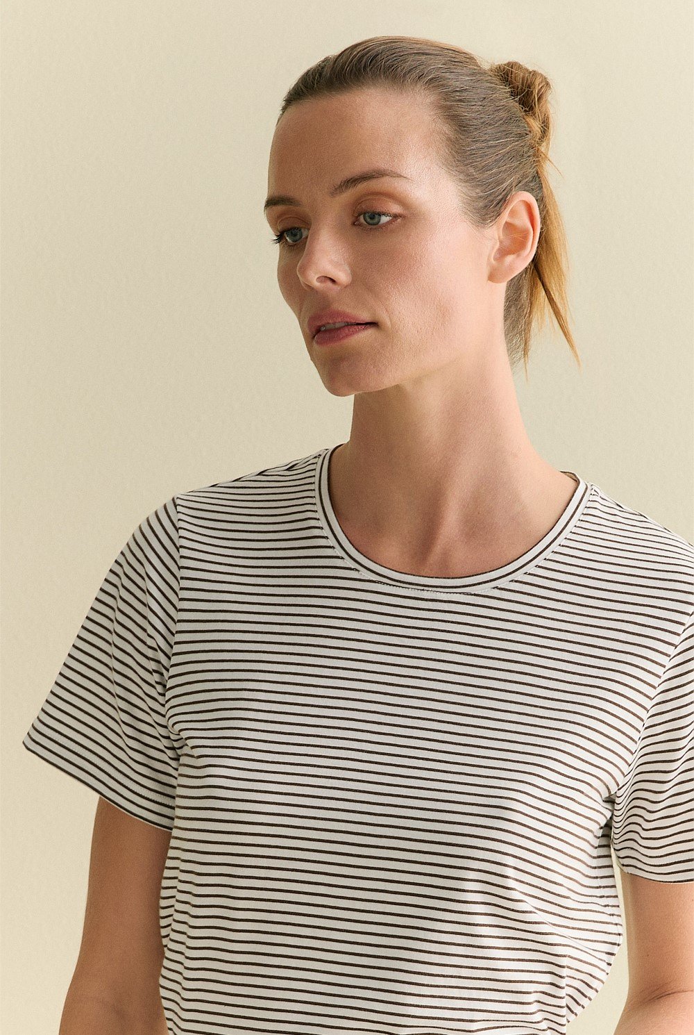 Australian Cotton Fine Stripe T-shirt