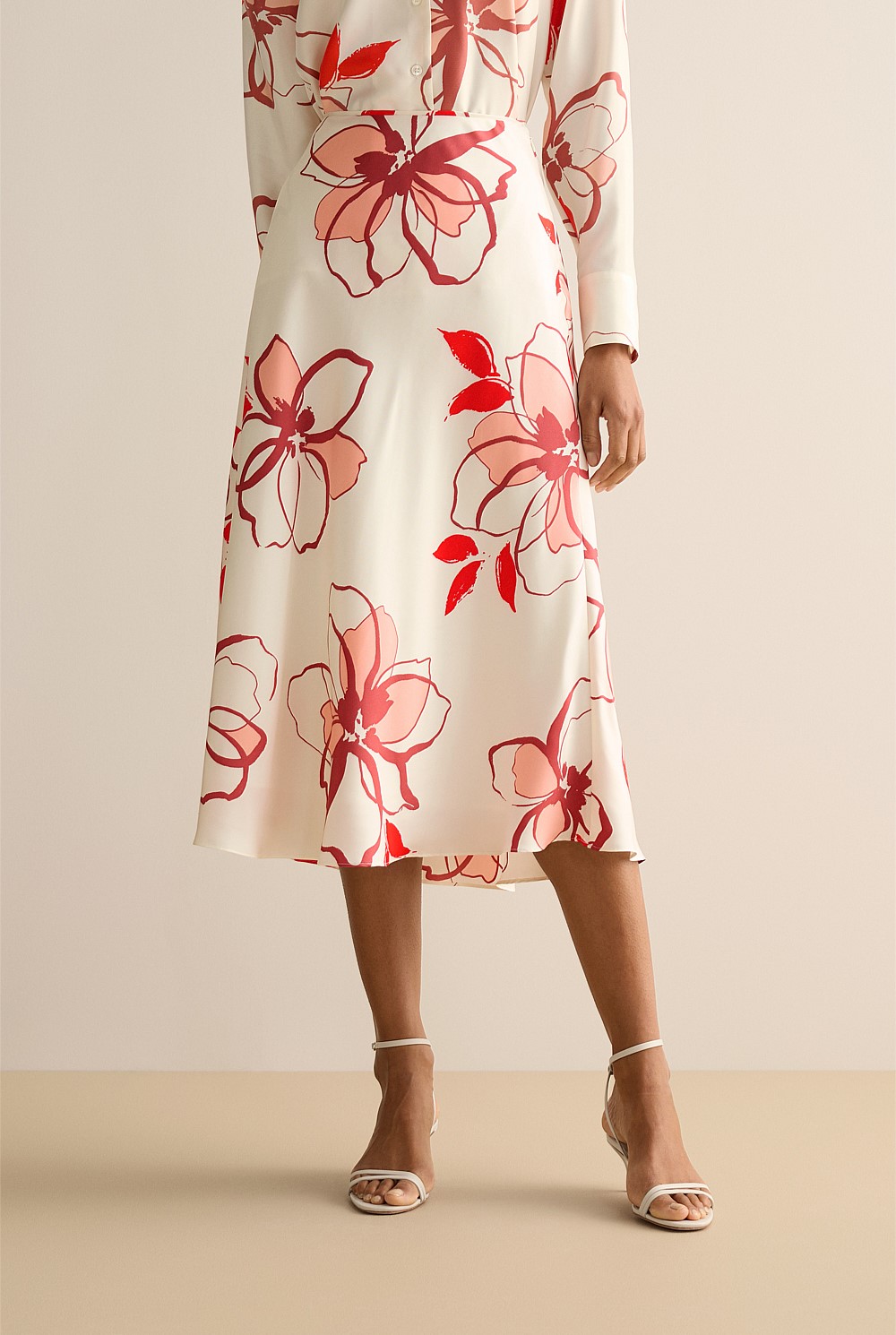 Boronia Silk Bias Cut Skirt