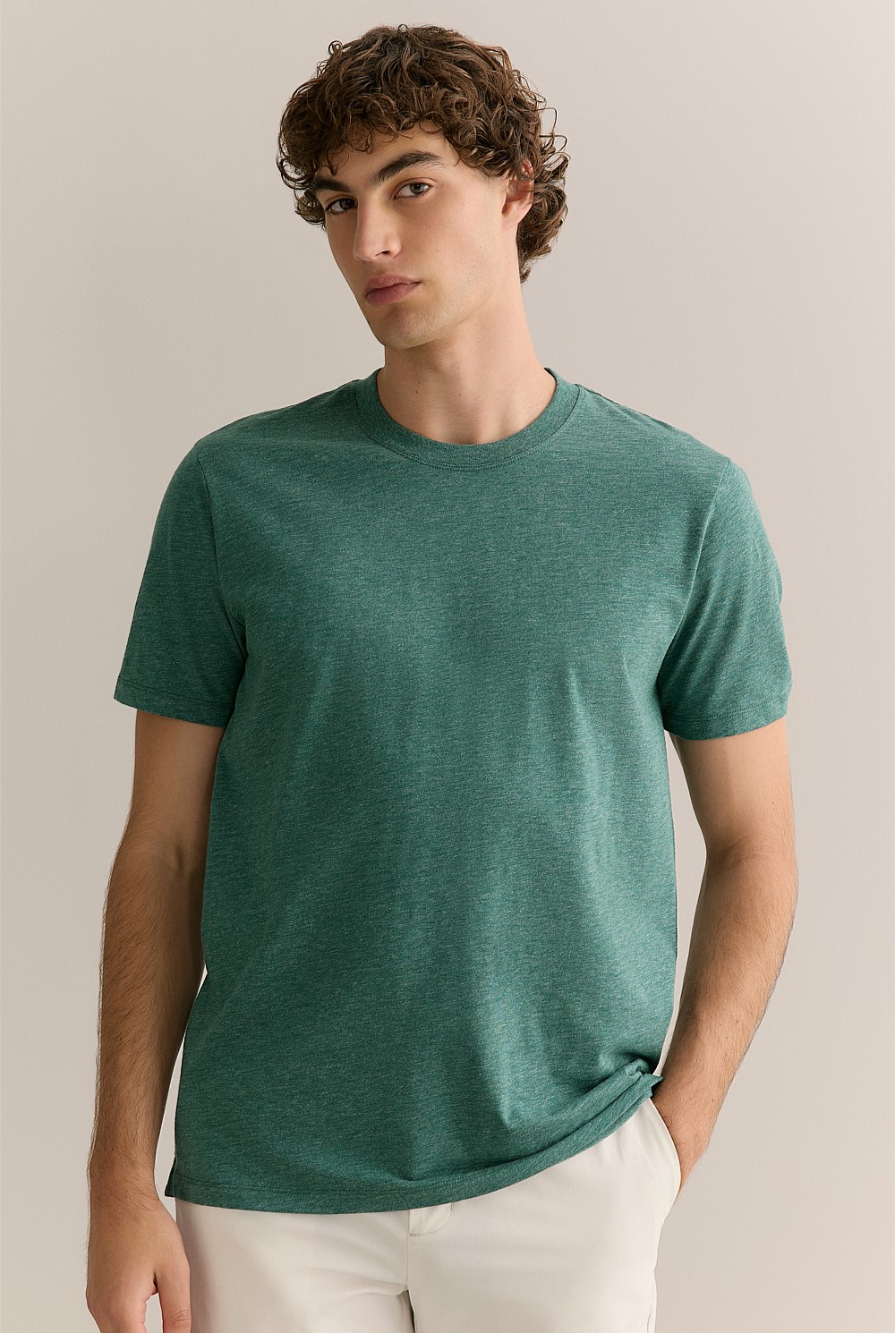 Organically Grown Cotton Marle Crew T-shirt