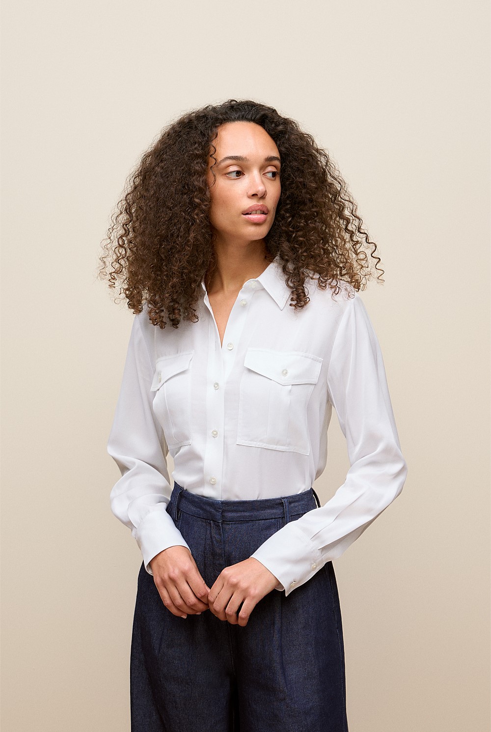 Soft Twill Pocket Detail Shirt