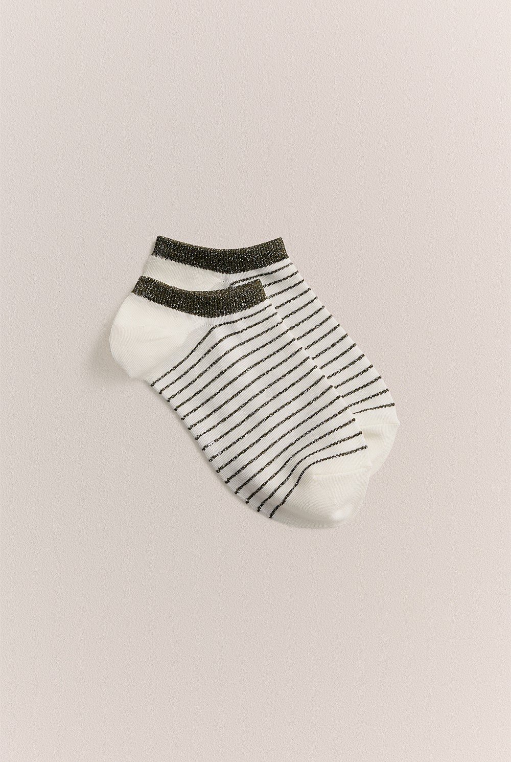 Metallic Stripe Low Cut Sock