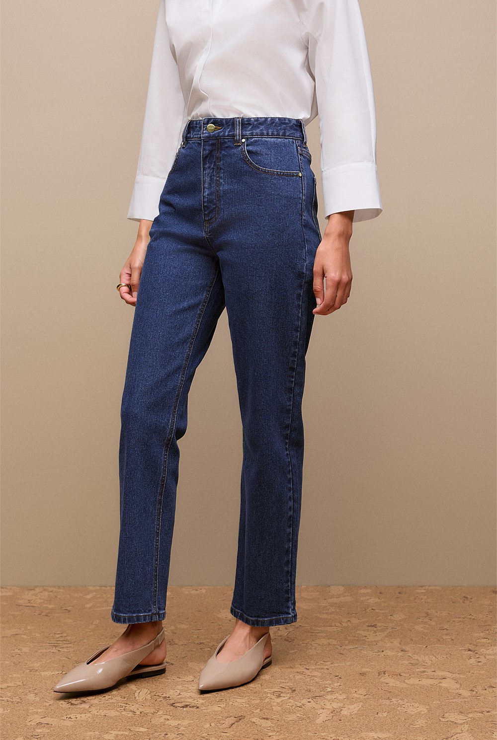 High Rise Straight Leg Jean