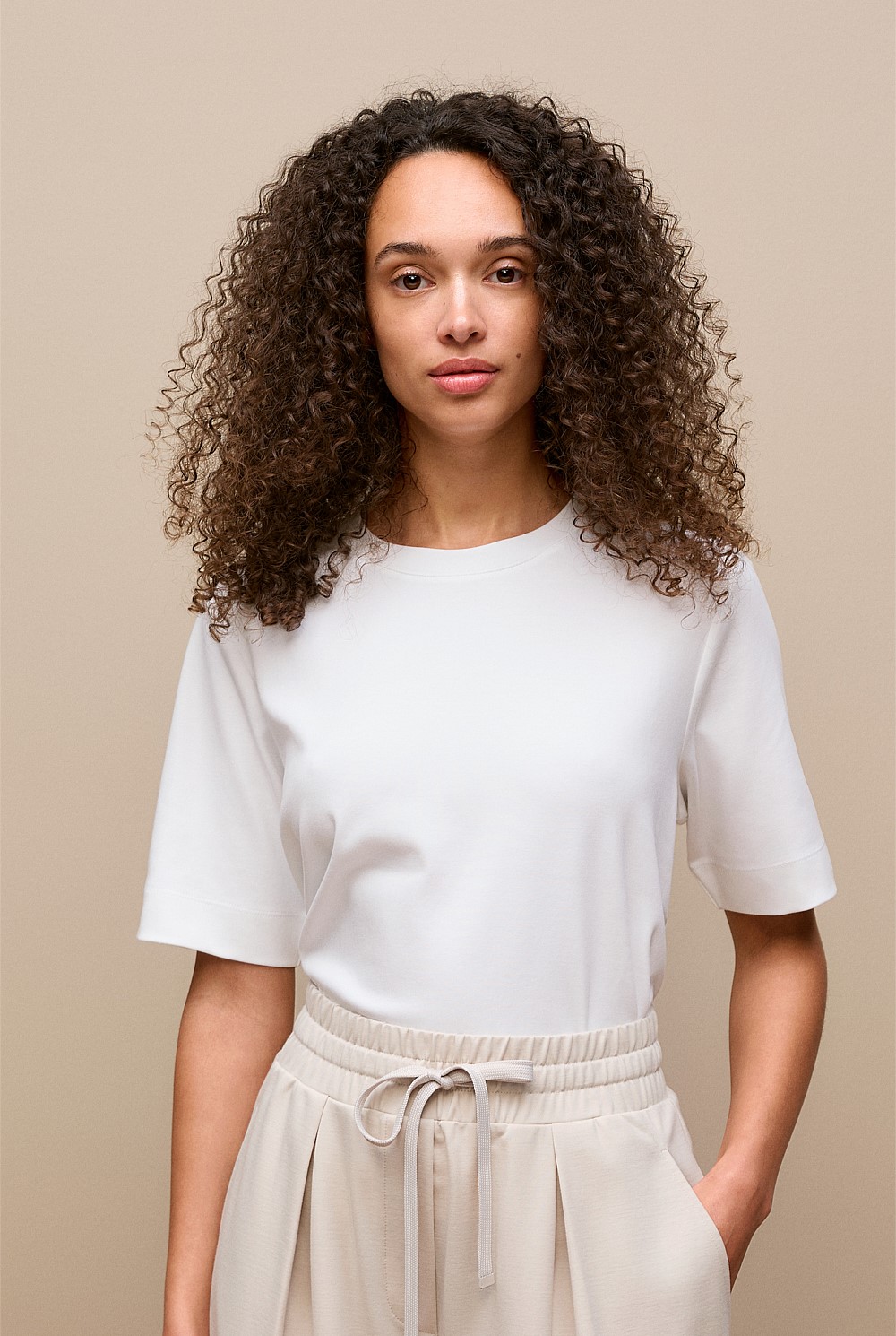 Modal Cotton Boxy Crew T-shirt