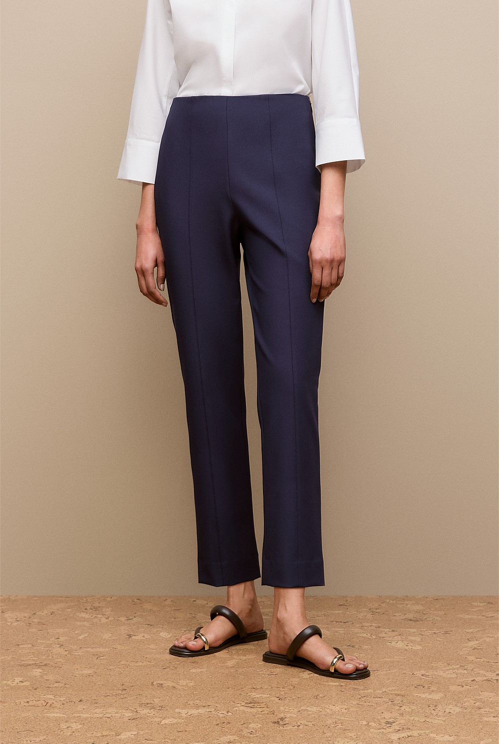 Bi-Stretch Split Hem Pant