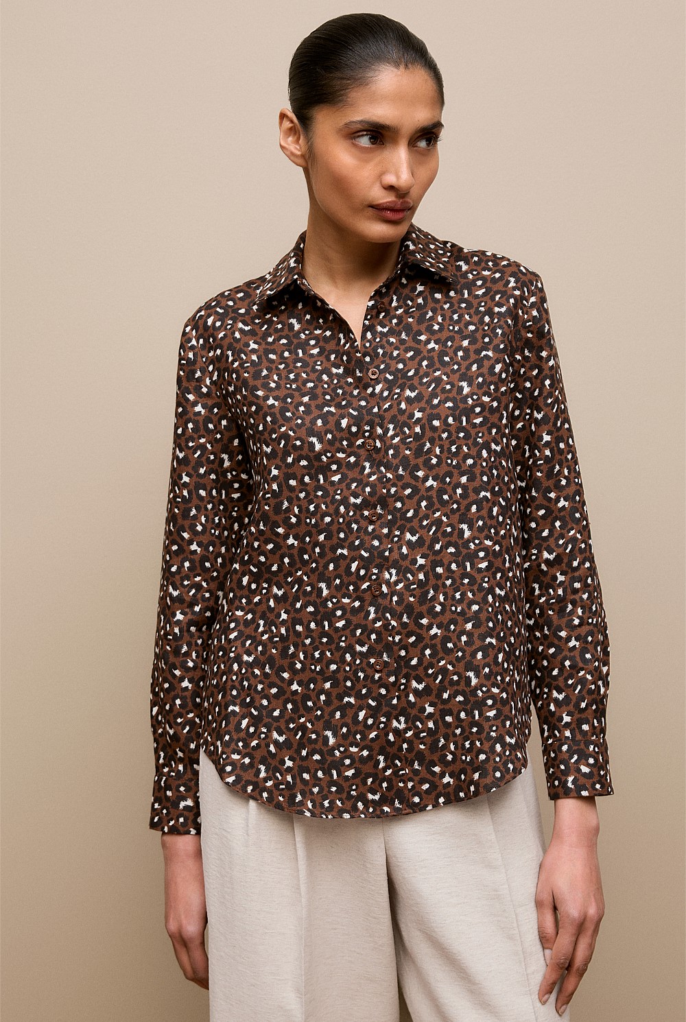 Leopard Linen Shirt