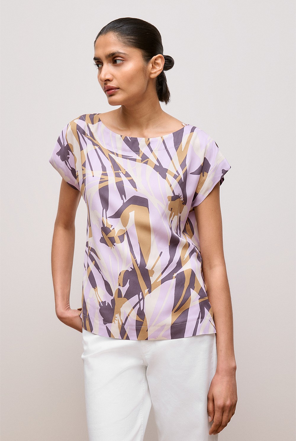 Shadow Leaf Woven Twill T-shirt