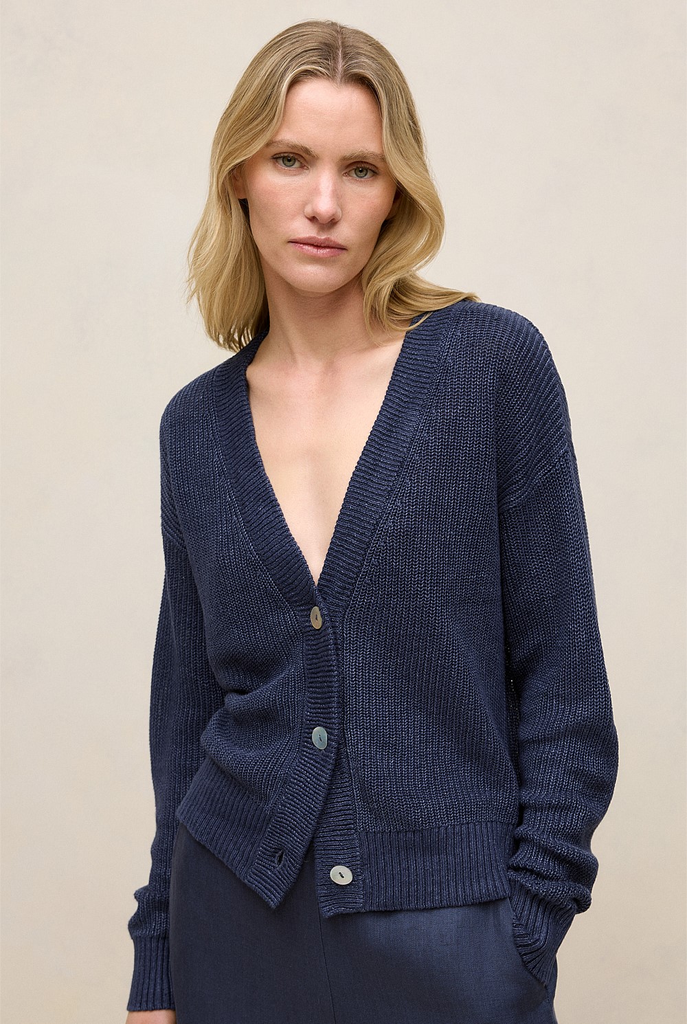 Linen Relaxed Cardigan
