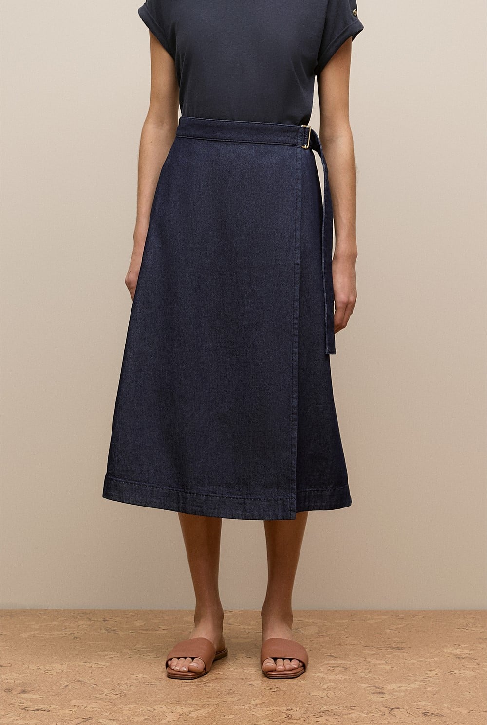 Denim Wrap Skirt