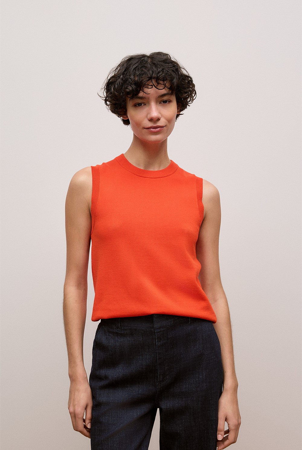 Cotton Silk Knit Tank