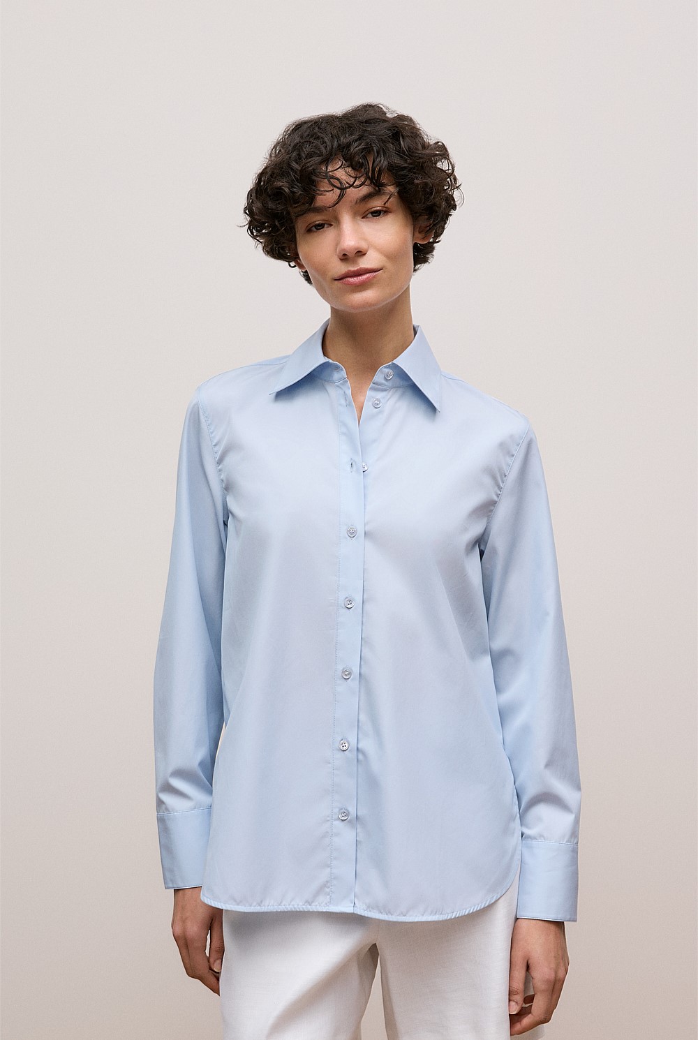 Cotton Poplin Long Sleeve Shirt