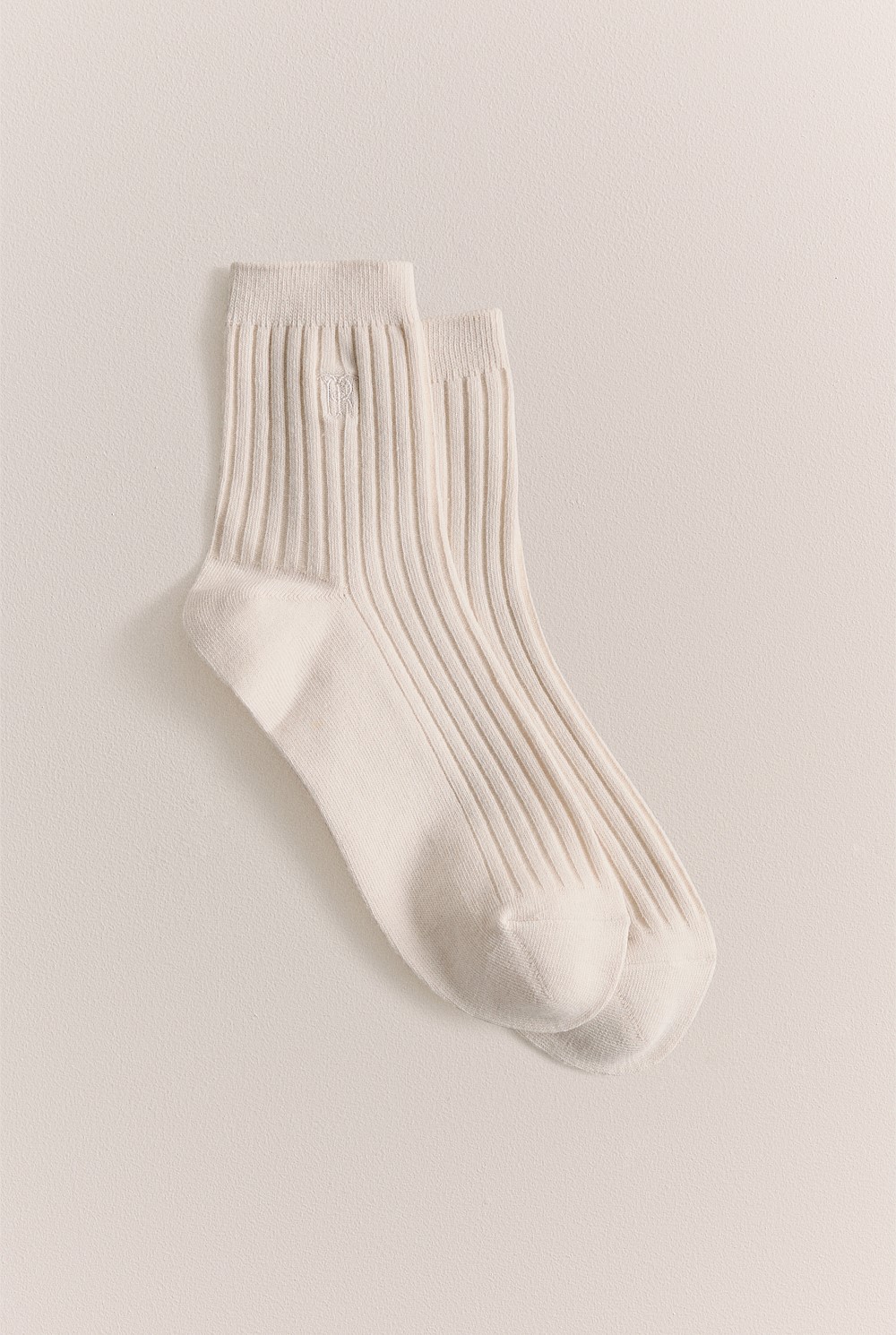 Monogram Rib Crew Sock