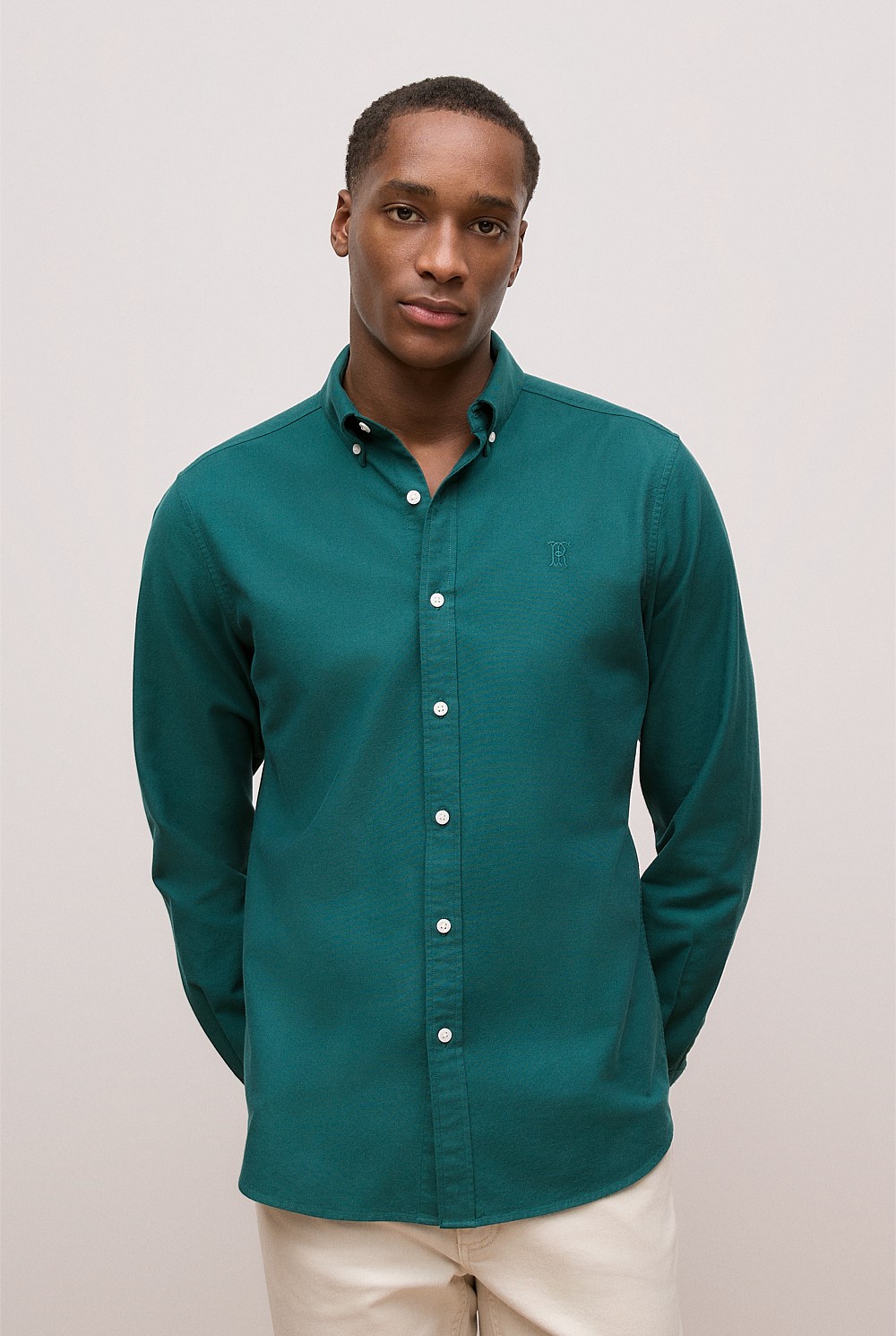 Regular Fit Monogram Oxford Shirt
