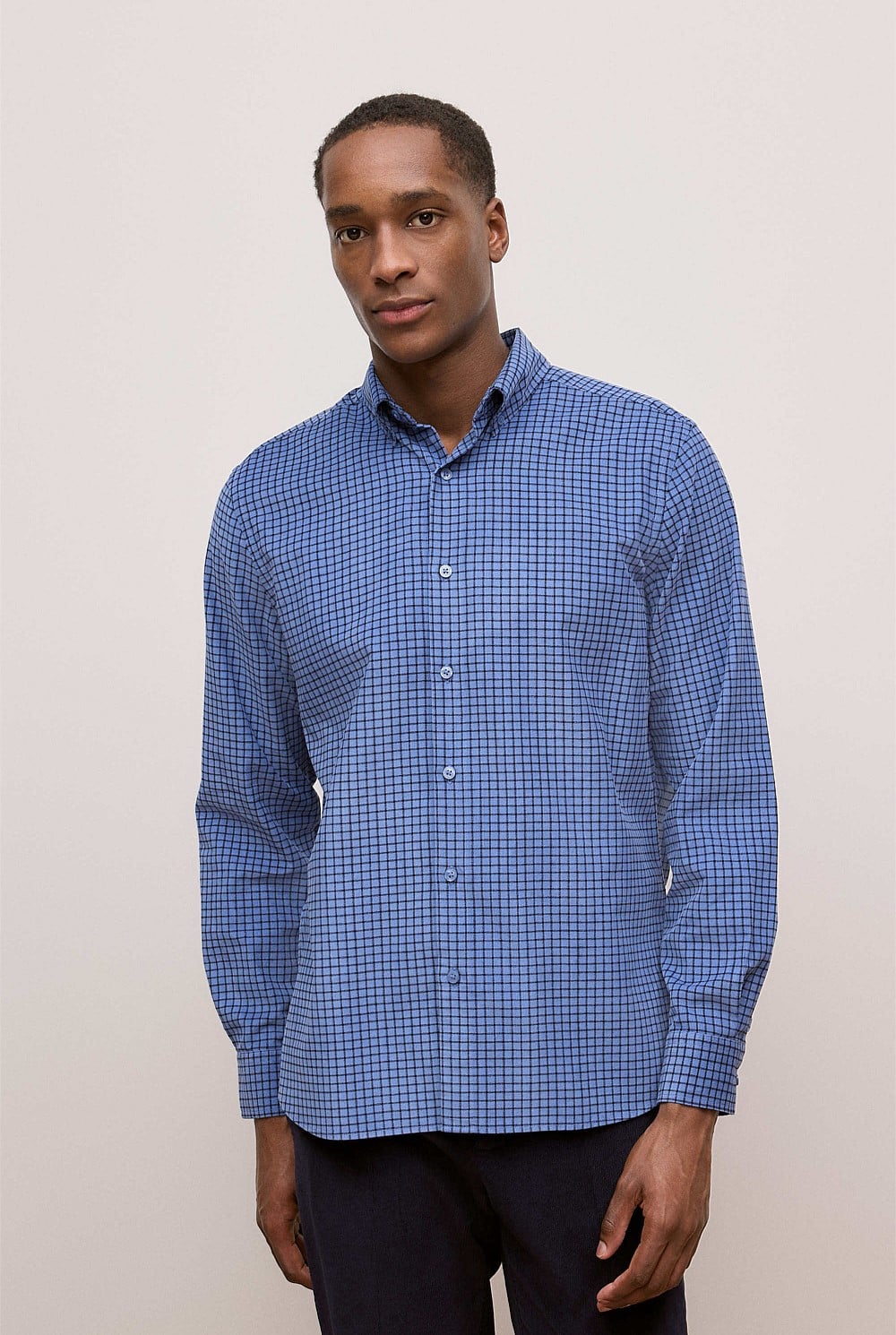 Regular Fit Cord Check Shirt
