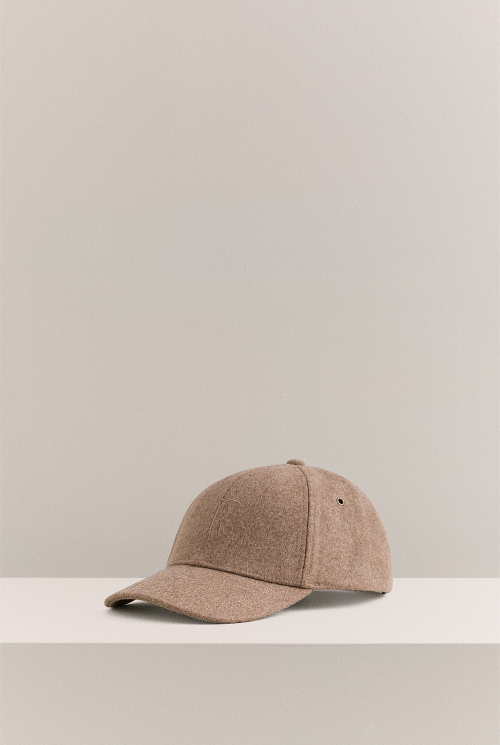 Leo Wool Blend Monogram Cap
