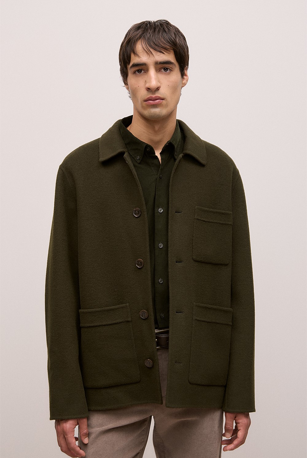 Double Faced Wool Chore Jacket