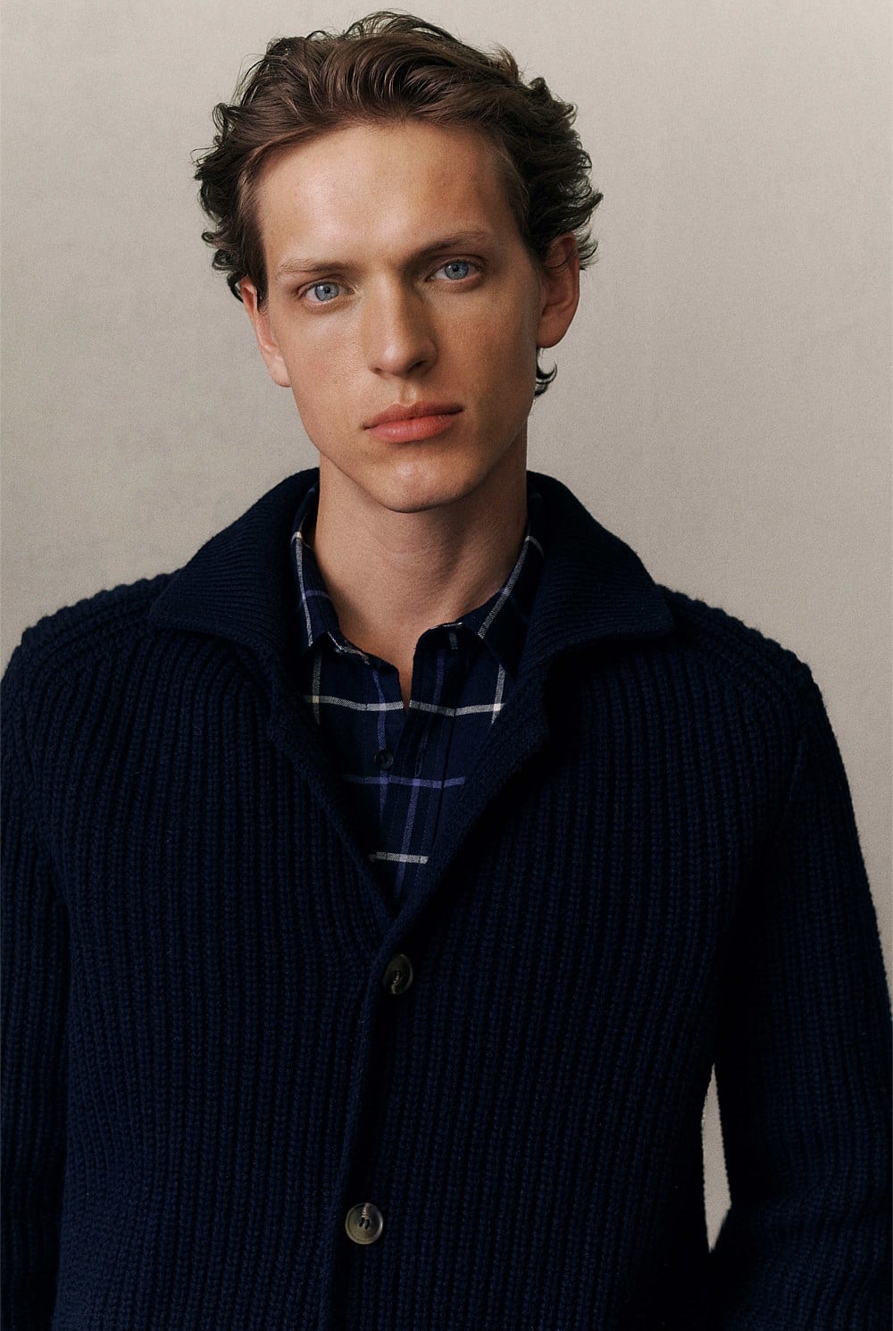 Merino Lapel Cardigan
