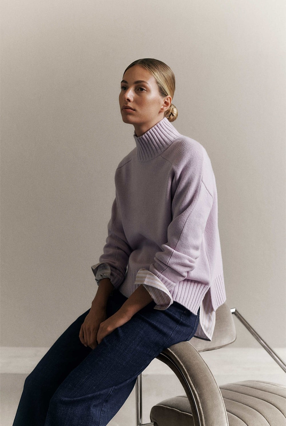 Merino Funnel Neck Pullover