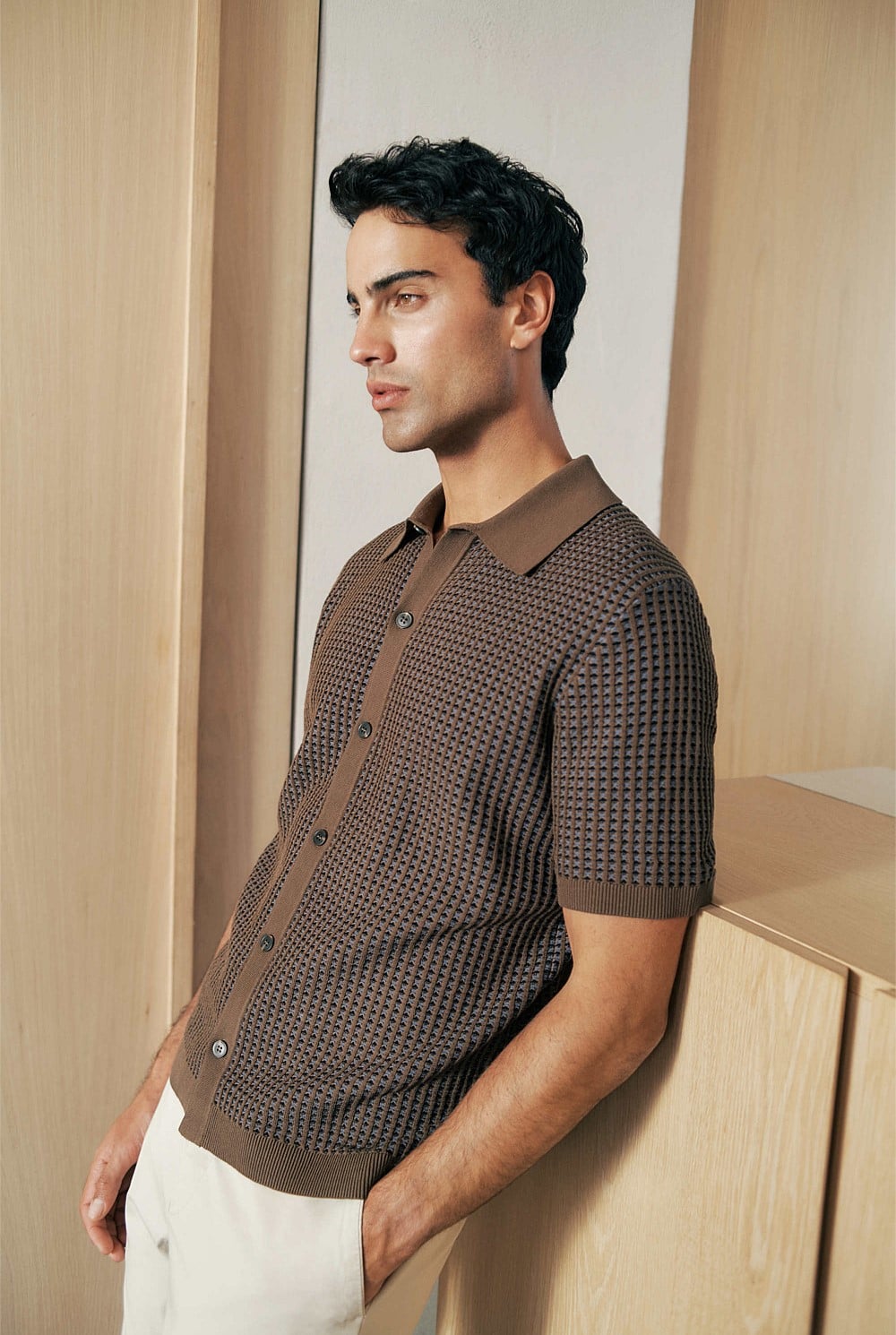 Jacquard Geo Knit Shirt