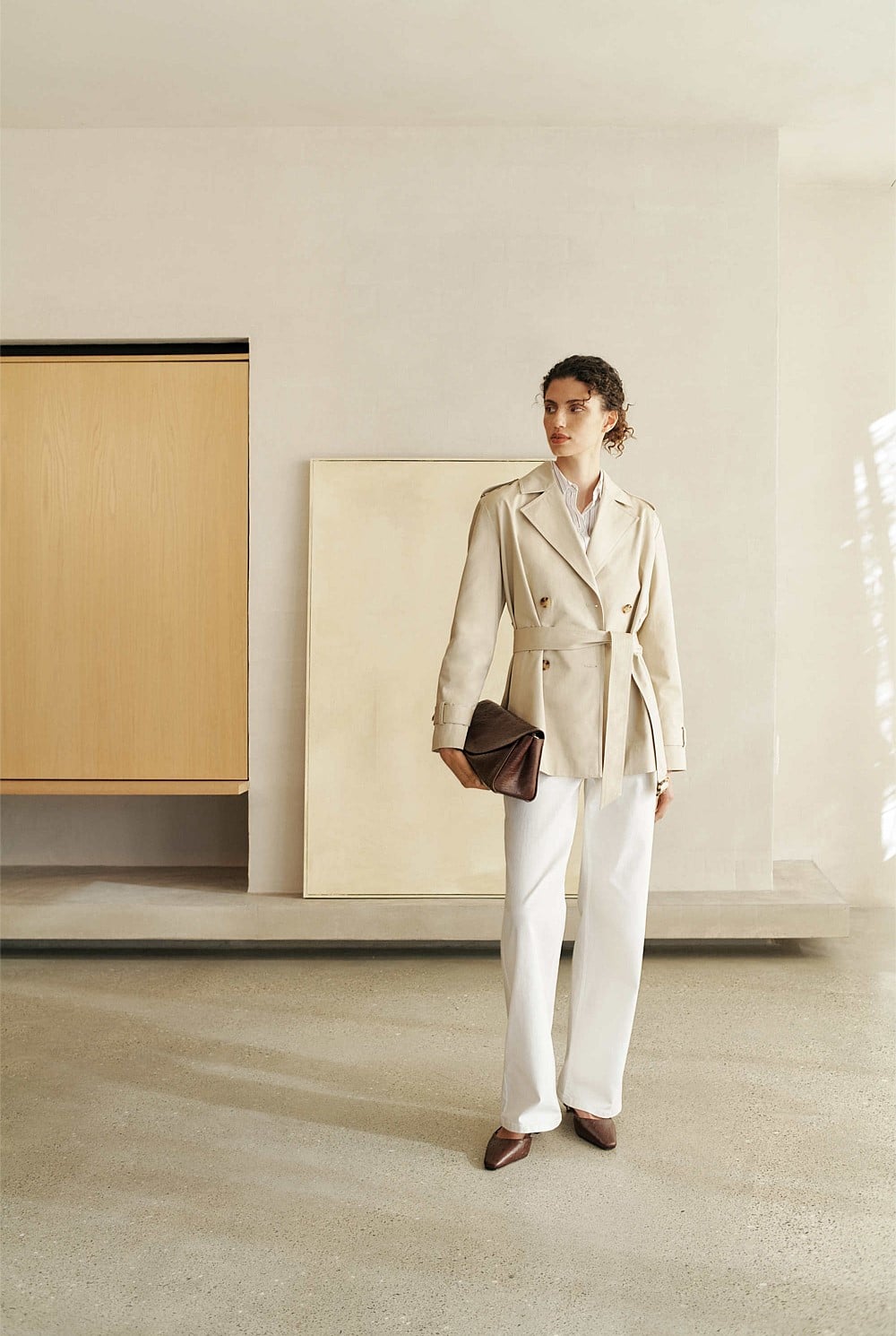 Short Belted Trench Coat