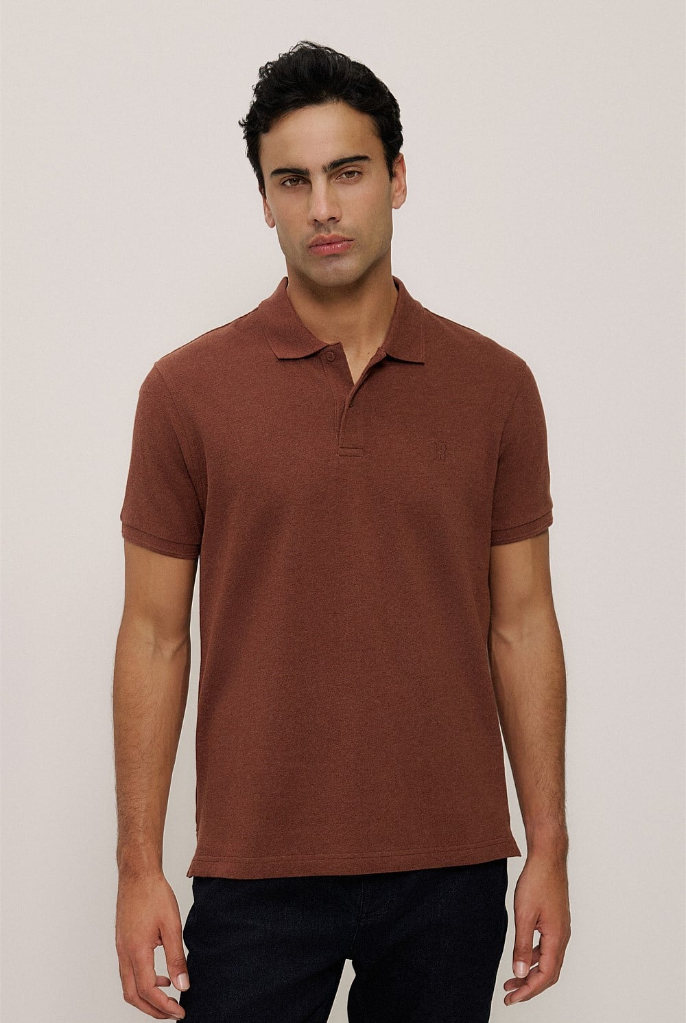Pique Marle Monogram Polo