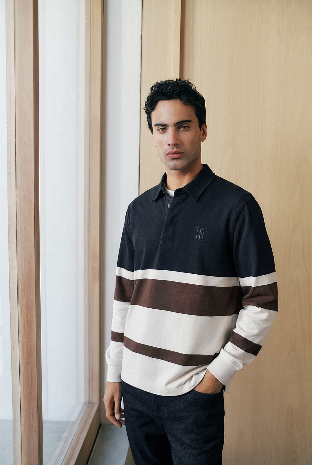 Bold Stripe Monogram Rugby