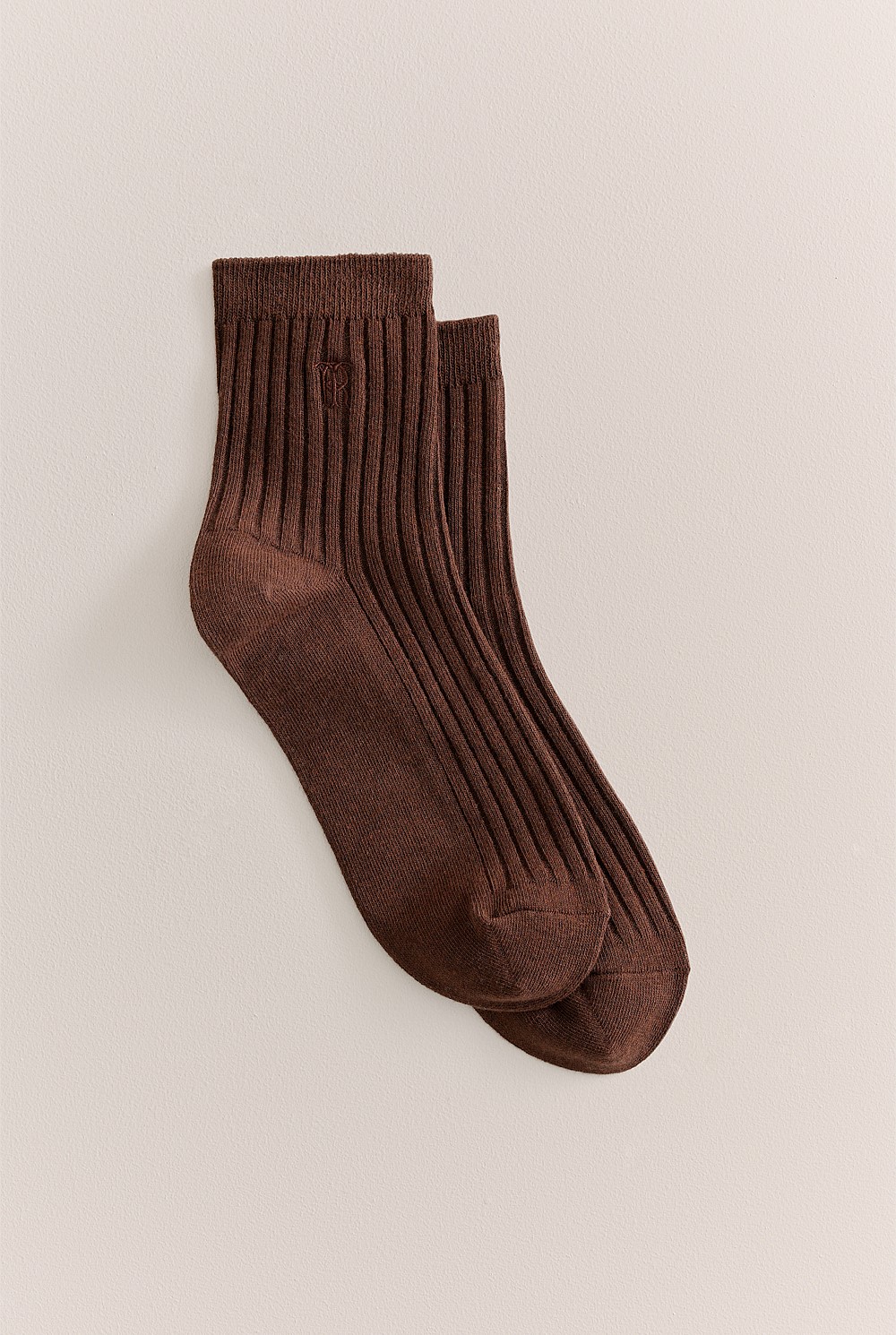 Monogram Rib Crew Sock