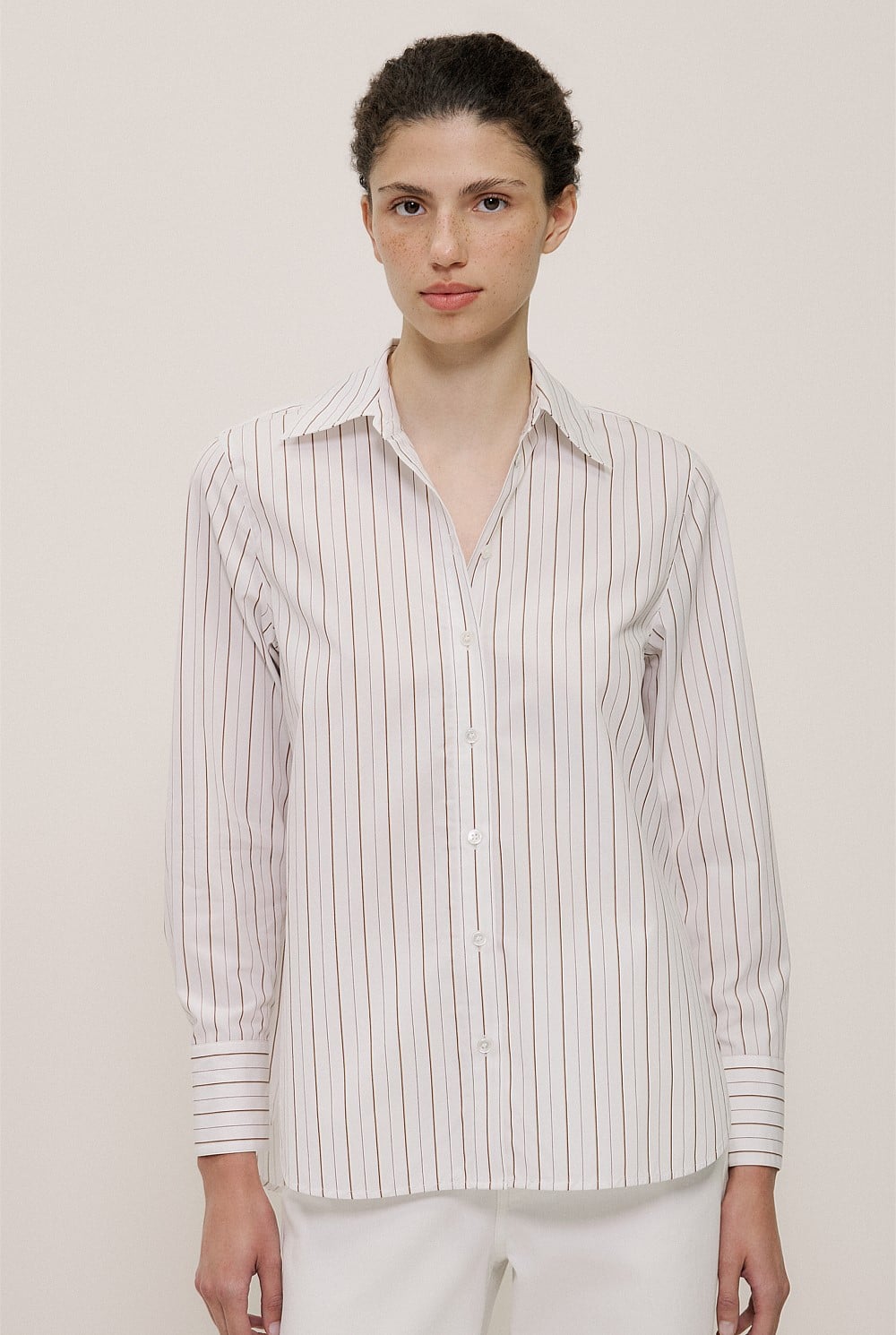 Yarn Dyed Poplin Stripe Shirt
