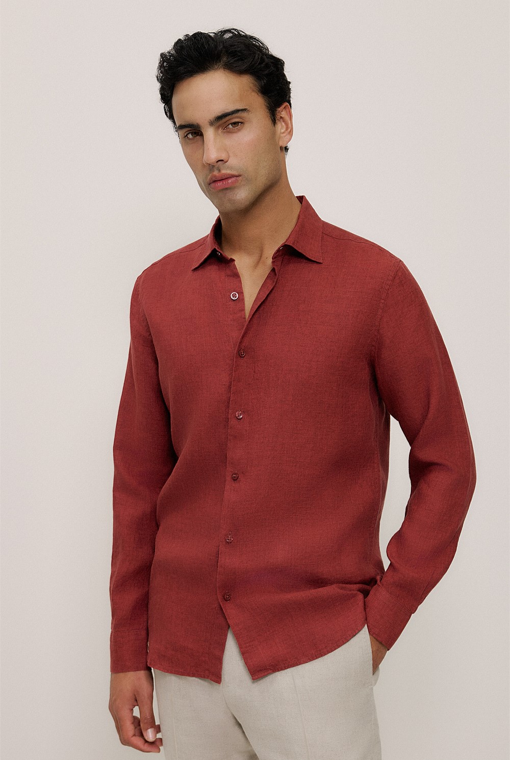 Tailored Fit Delave Linen Shirt