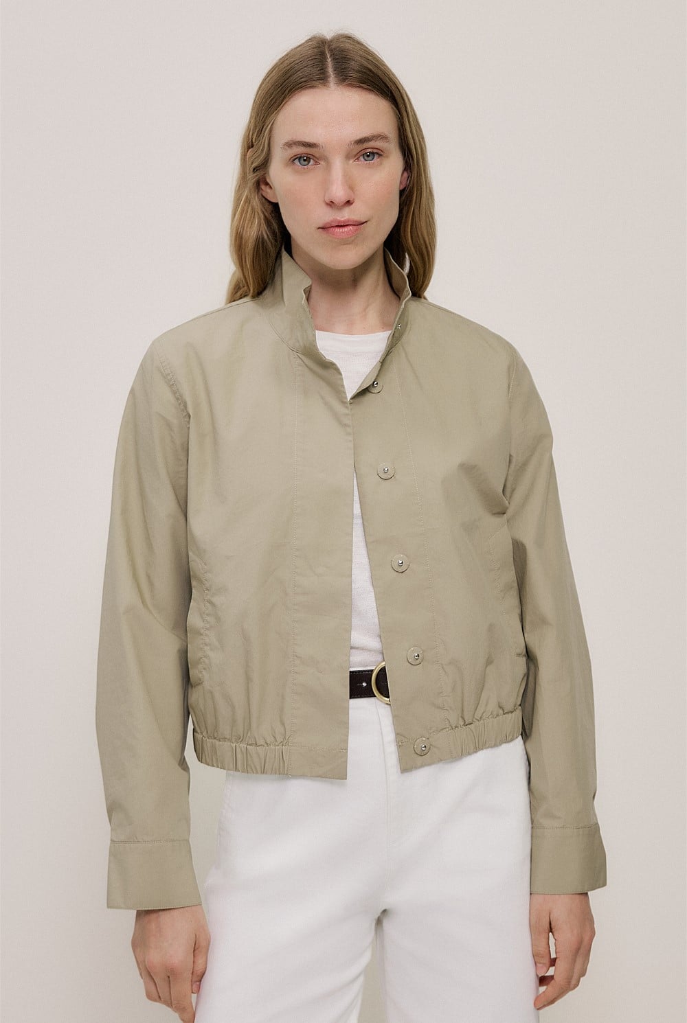 Funnel Neck Bomber Jacket