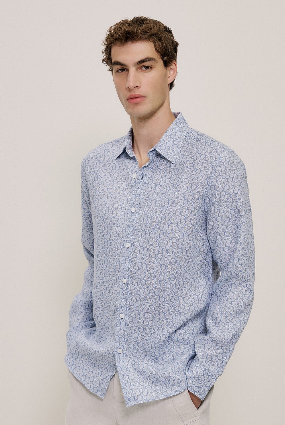 Heath Linen Long Sleeve Shirt