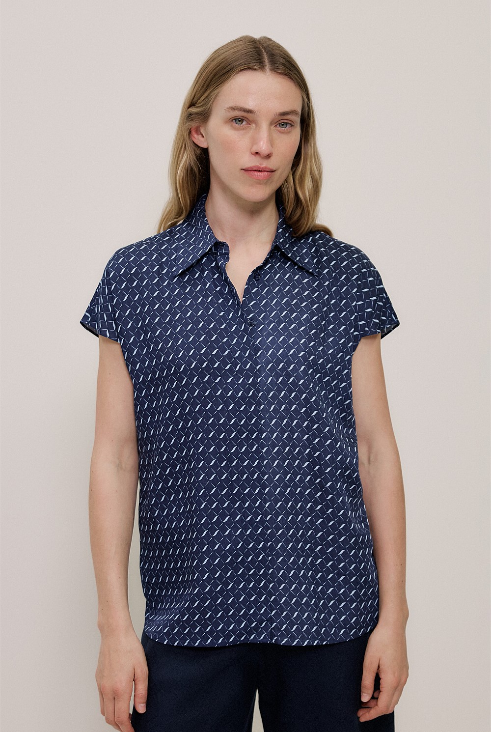 Cavelle Relaxed Cap Sleeve Shirt