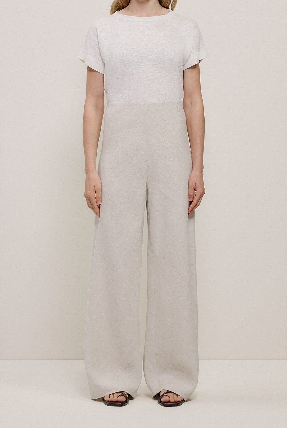 Yarn Dyed Linen Bias Pant