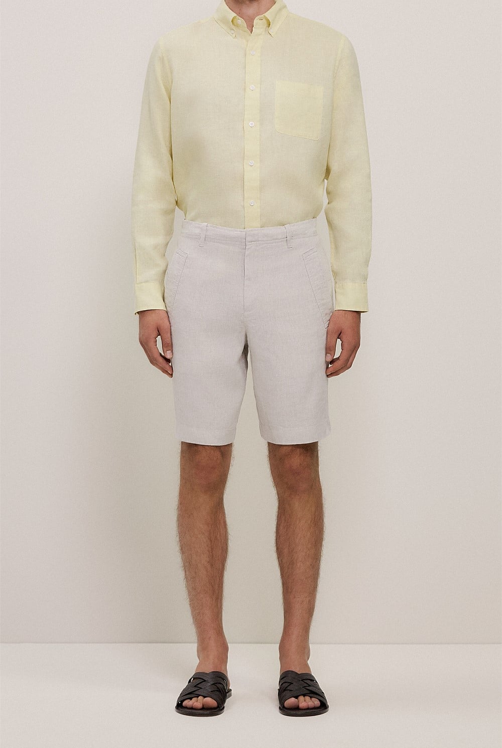 Yarn Dyed Linen Relaxed Short