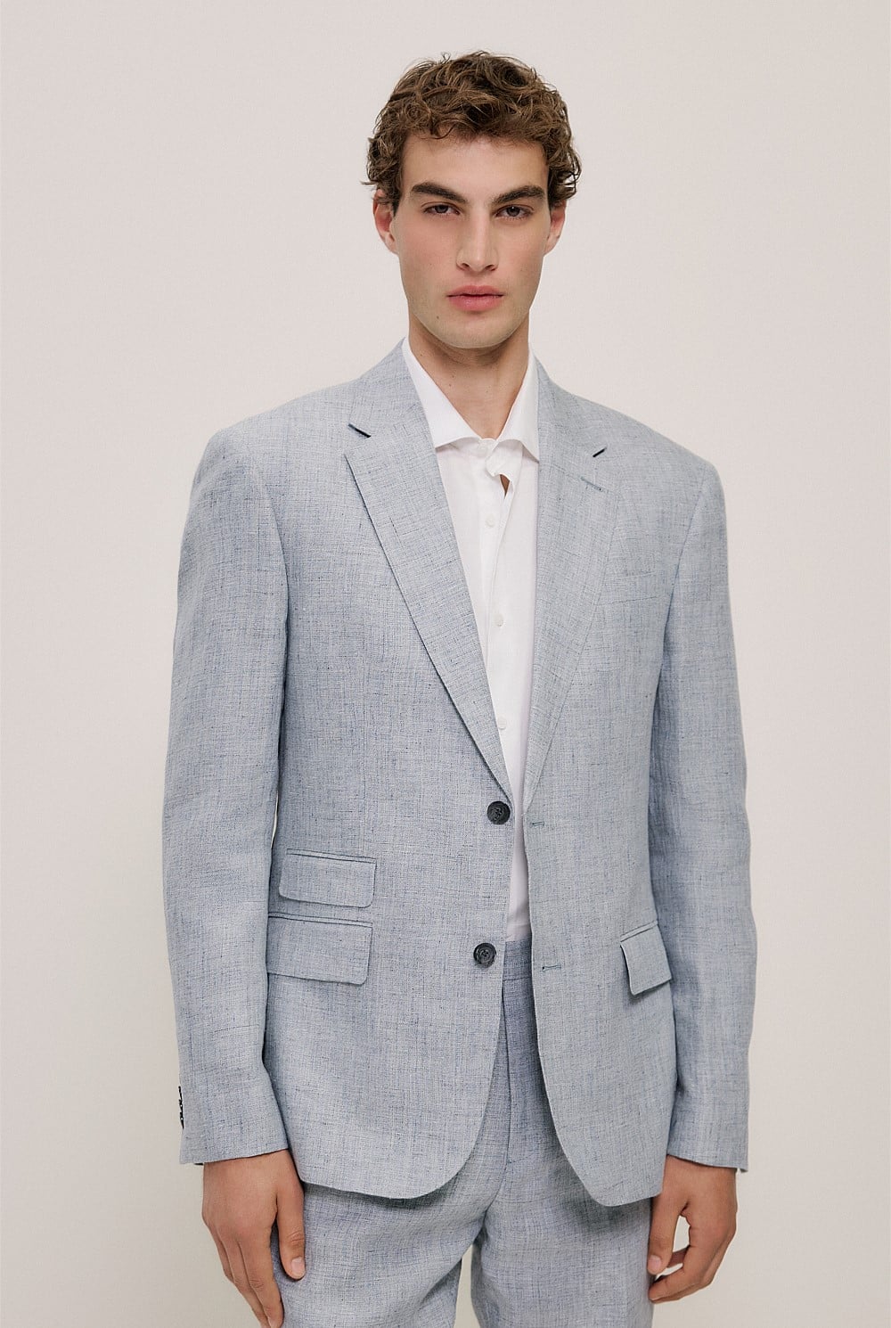 Textured Linen Blazer