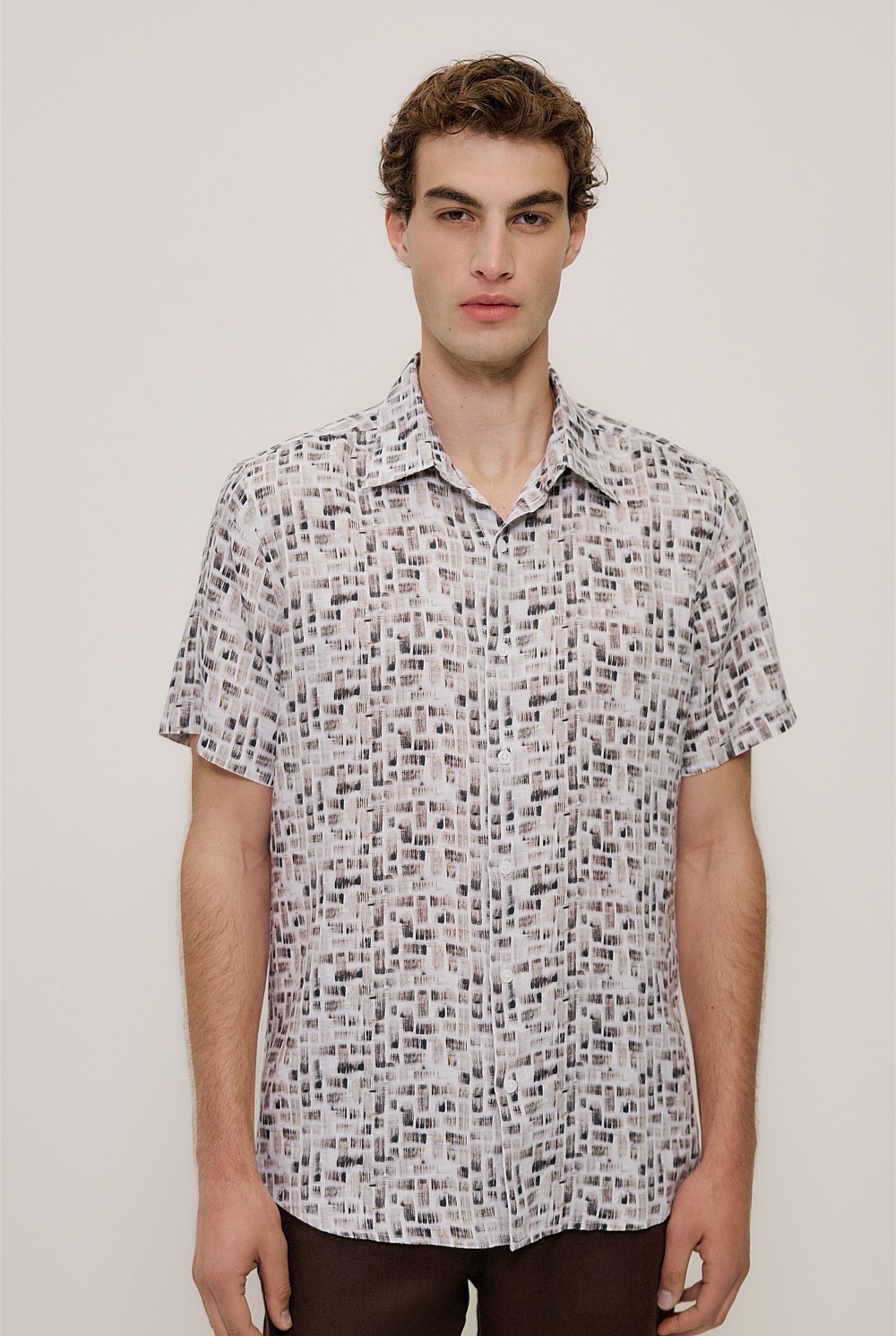 Rift Regular Fit Linen Short Sleeve Shirt