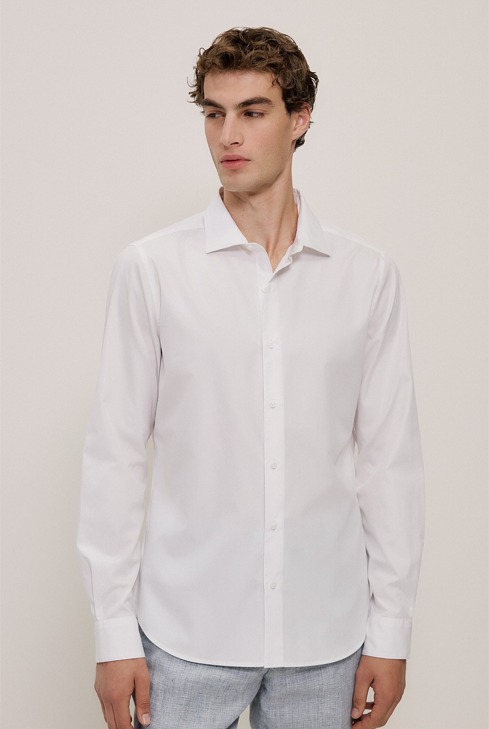 Cotton Poplin Tailored Fit Shirt
