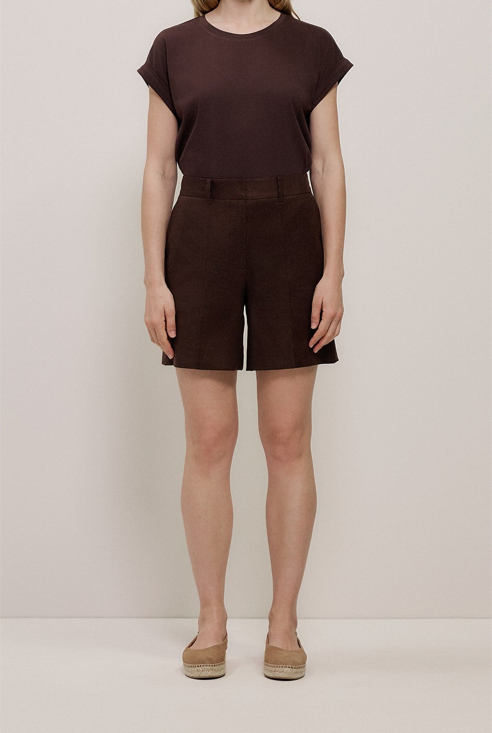 Stretch Linen Blend Short