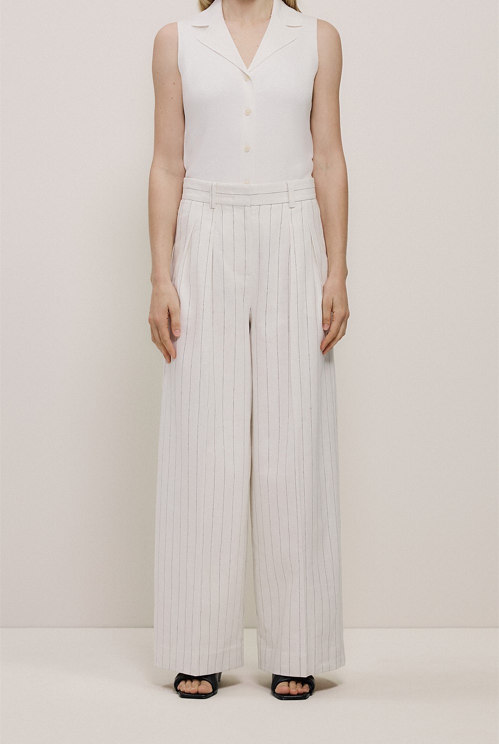 Linen Cotton Pinstripe Pant