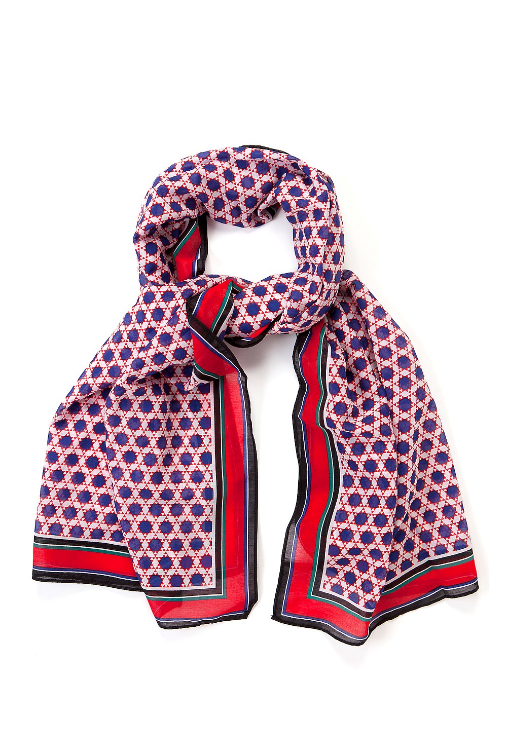 Geometric Border Scarf