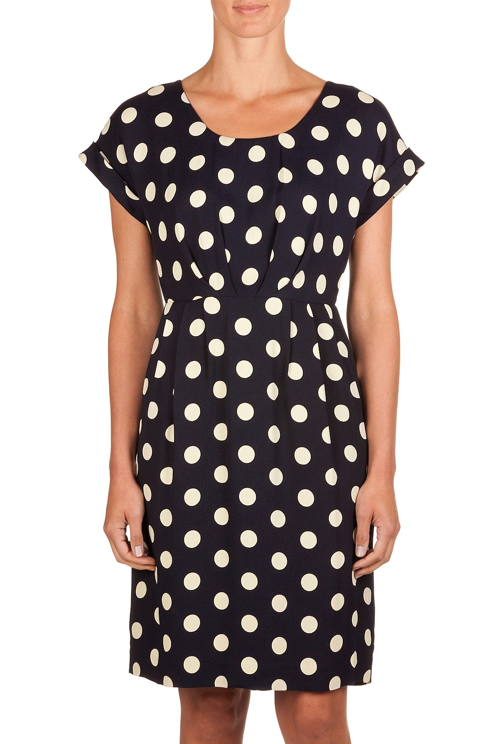 Spot Crepe Dress