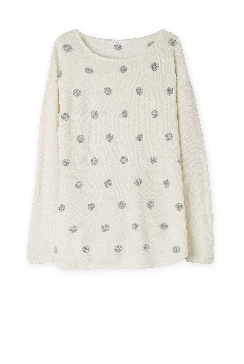 Spotted Curved Hem Knit