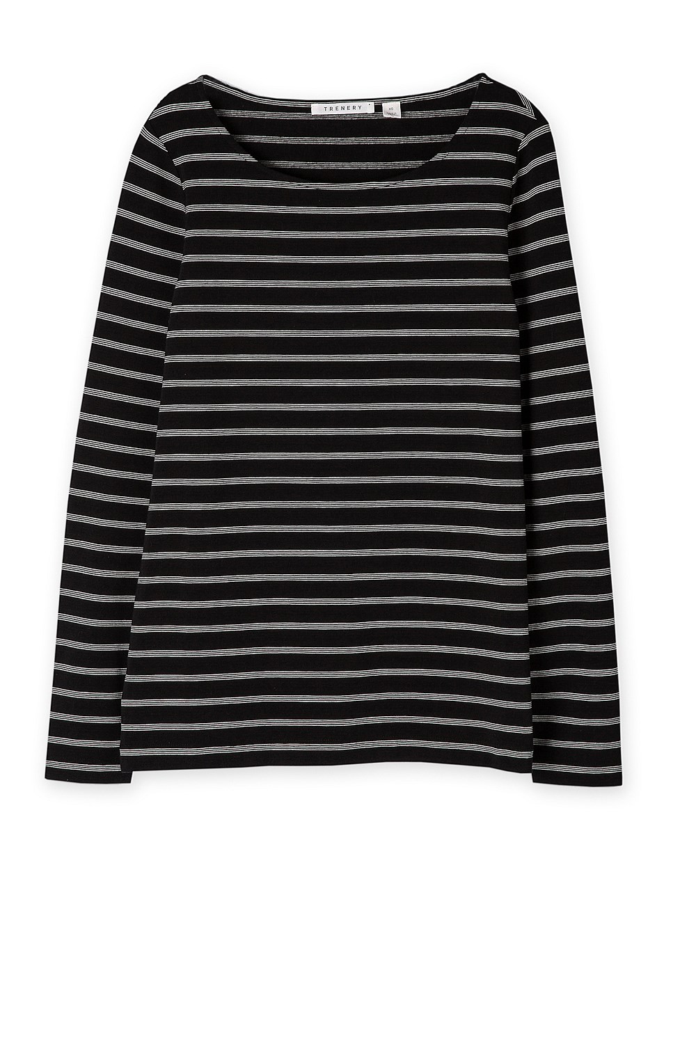 Long Sleeved Fine Striped T-Shirt