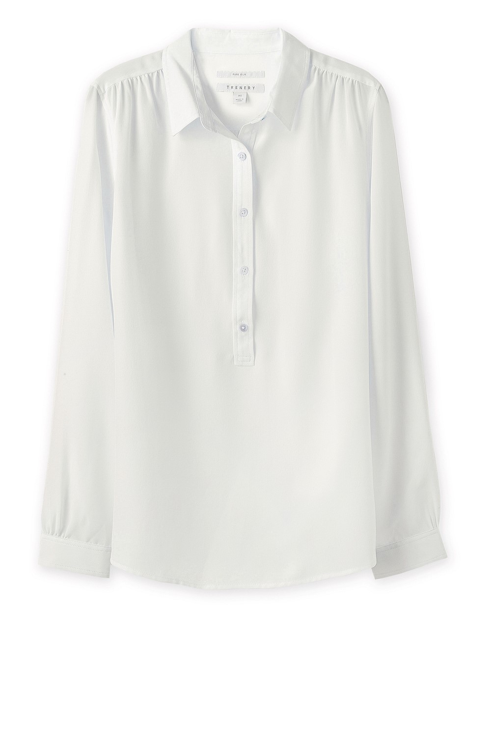 Half Placket Silk Shirt