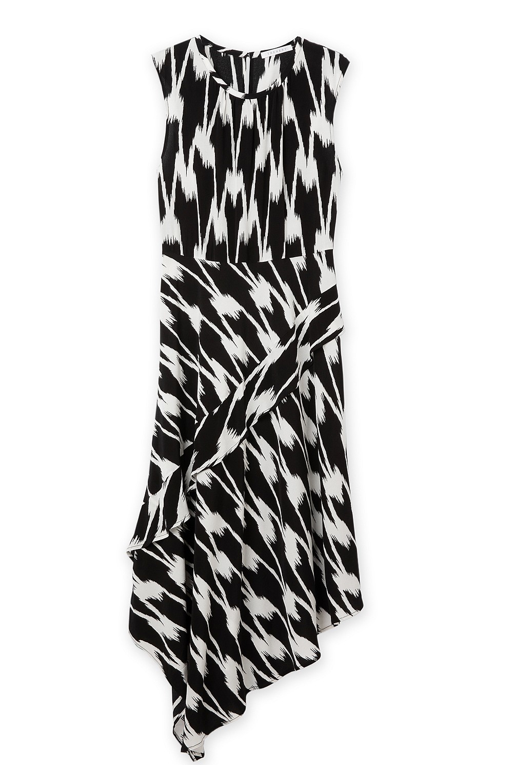 Graphic Print Flounce Dress