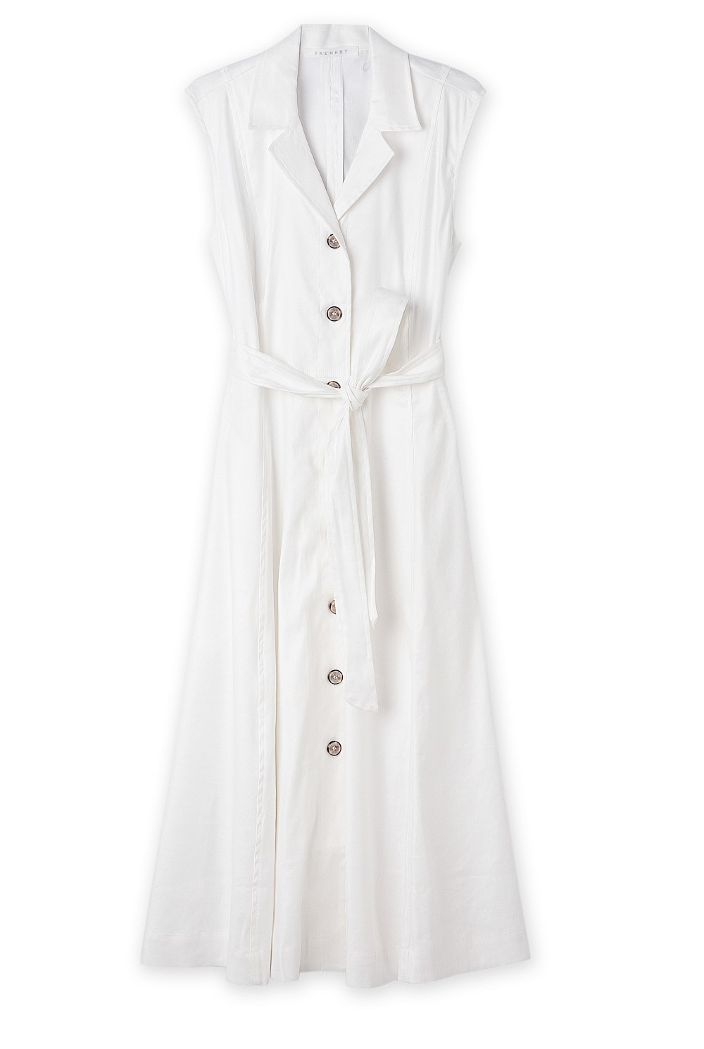 Stretch Linen Button Dress