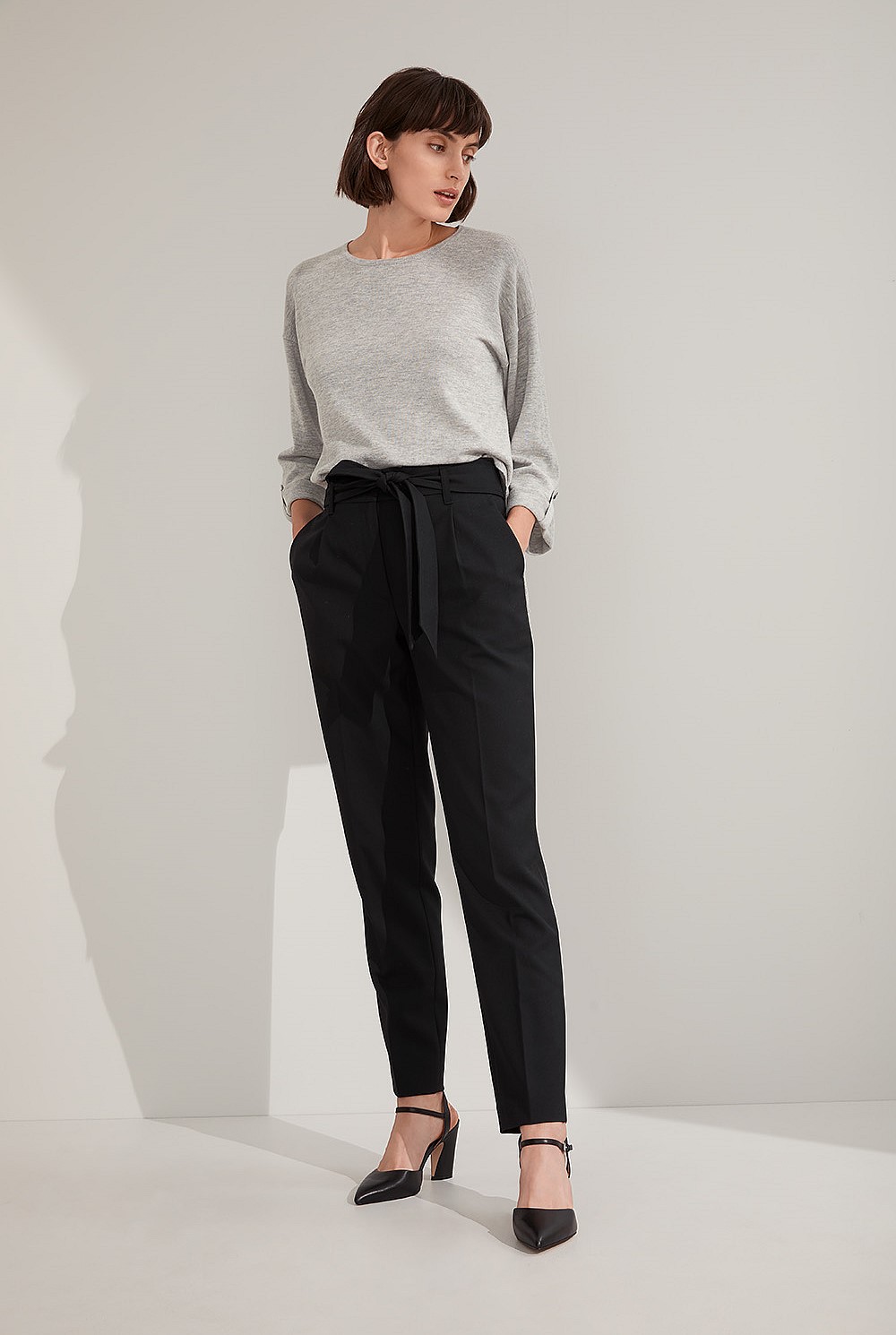 Wool Blend Tab Sleeve Knit