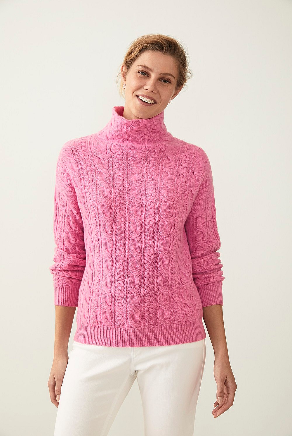 Relaxed Cable Merino Sculpted Knit