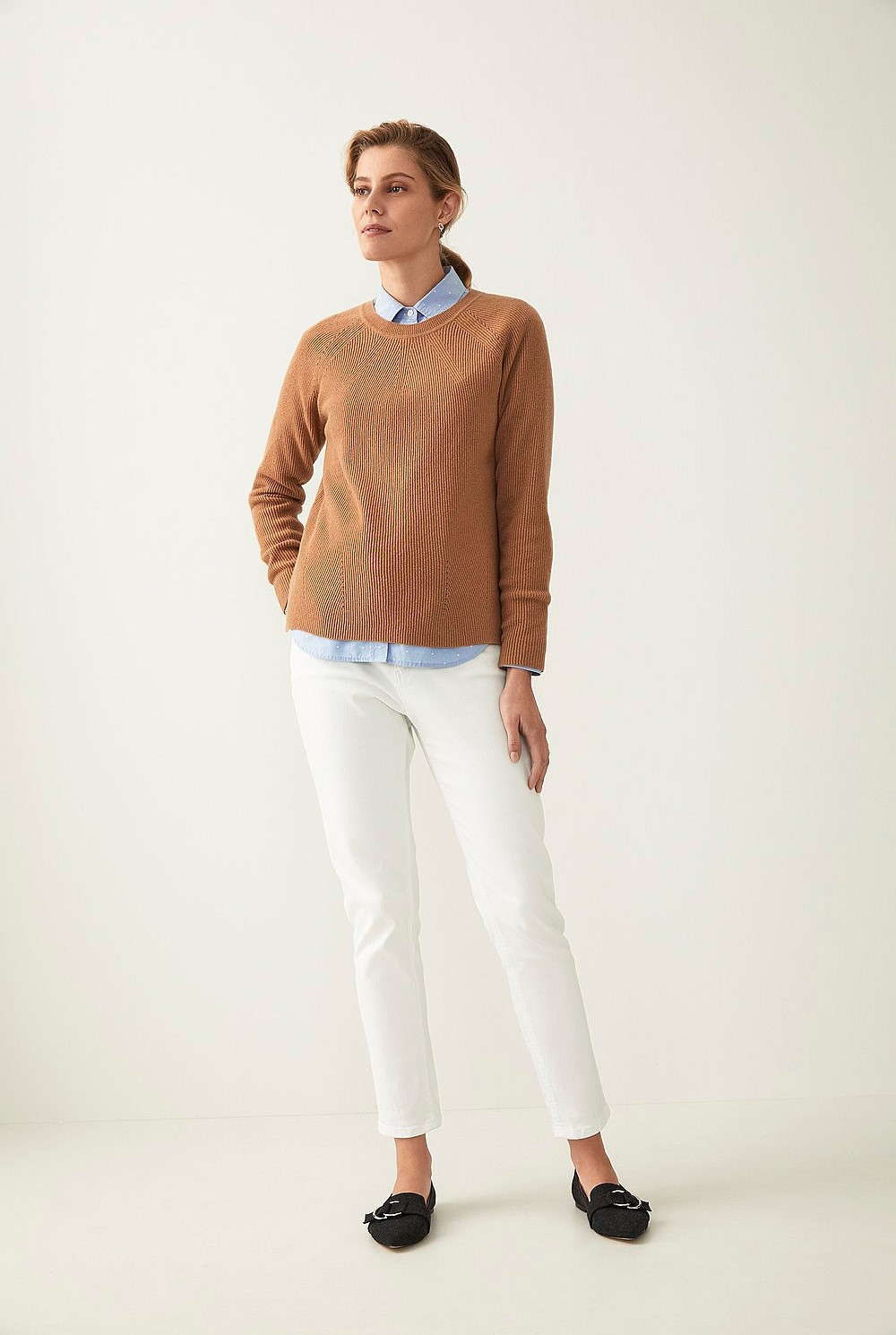 Pointelle Detail Extrafine Merino Knit