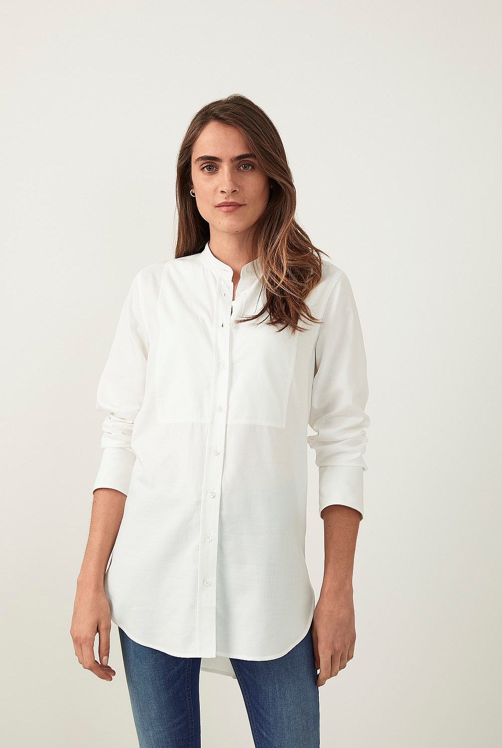 Longline Button Through Shirt