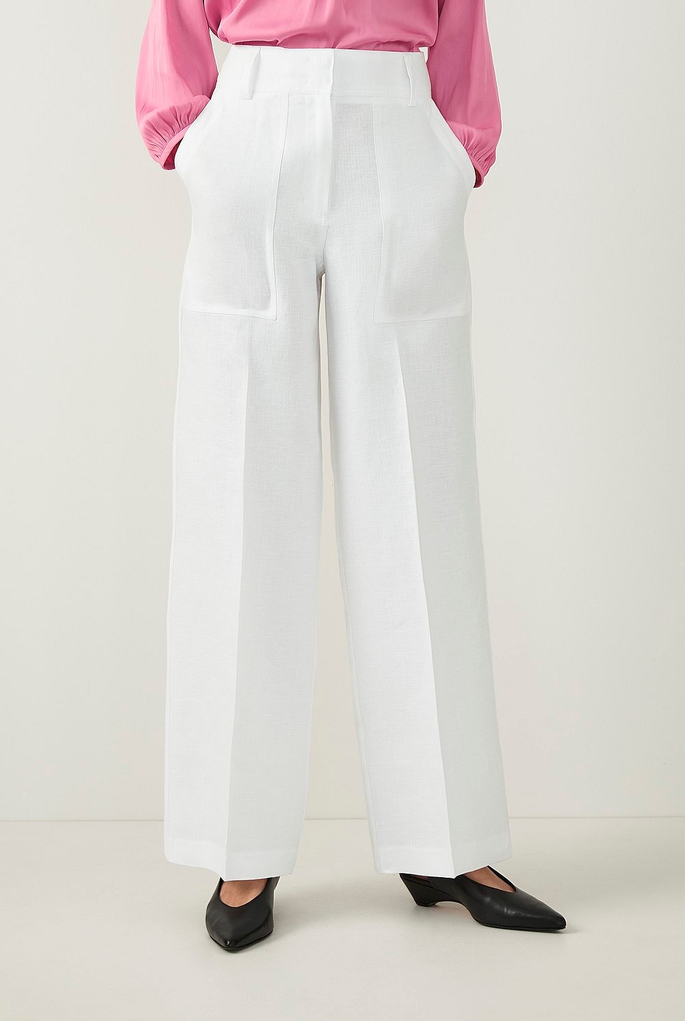 Linen High Waisted Trouser